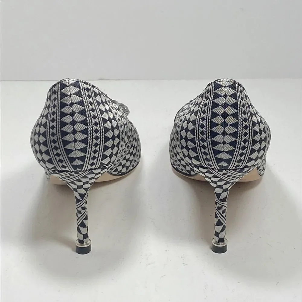 Manolo Blahnik Hangisi 70 Embellished Print Pumps